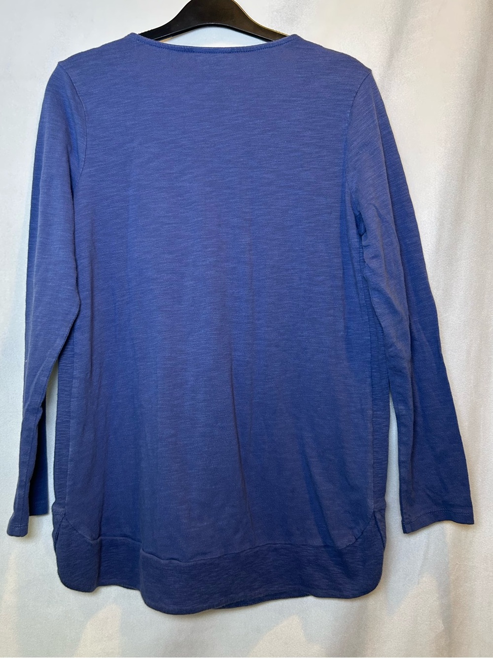J. Jill Blue Cotton Long Sleeve V-Neck Tunic Top. Size S - Picture 6 of 13